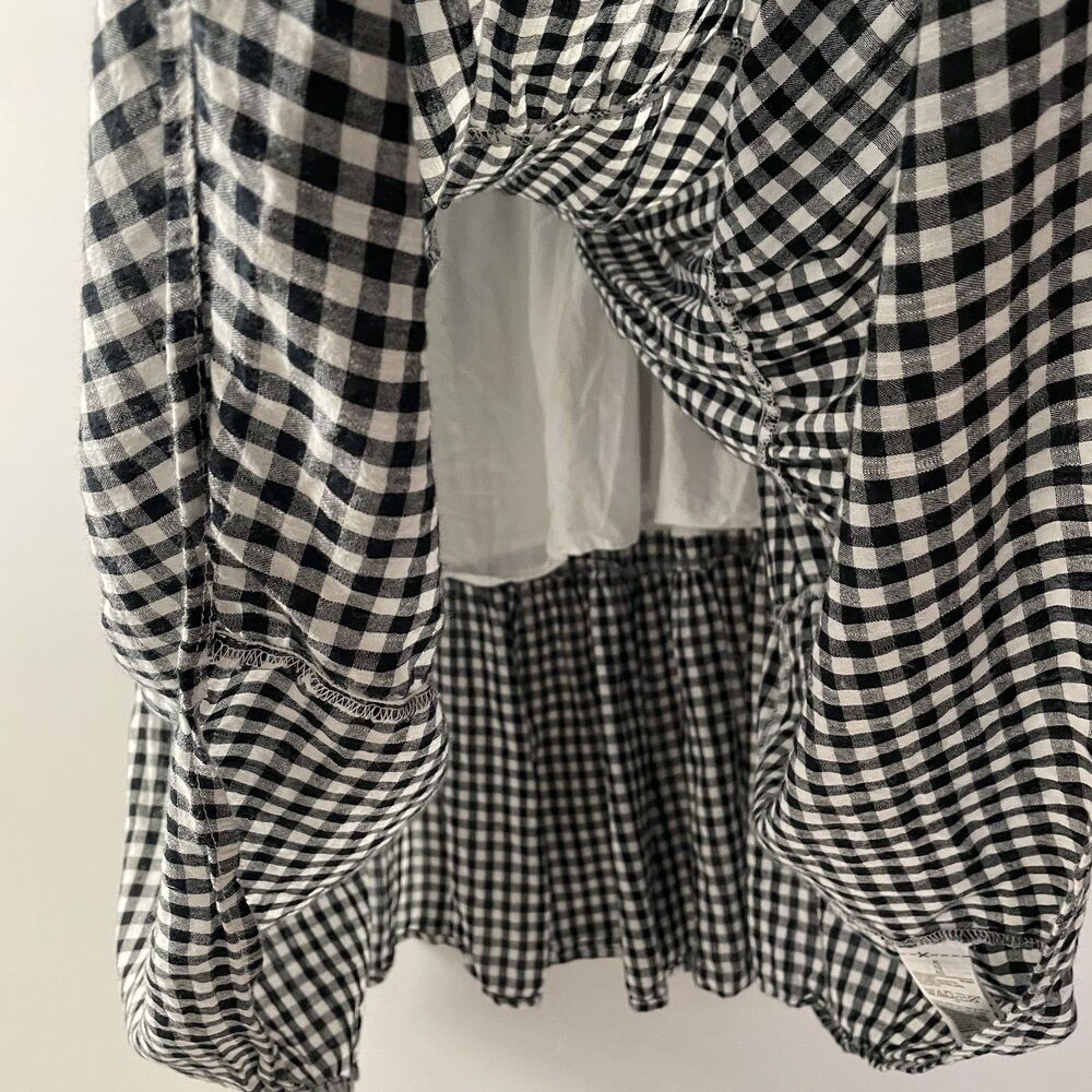 Old Navy Tiered Maxi Dress Sleeveless Gingham Black White Women's Size XL - Picture 5 of 15